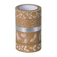 HEYDA Ukrasna ljepljiva traka različitih širina, 5 kom, srebrno bijela