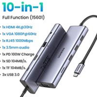 Ugreen USB-C na 2 x USB 3.0 Multport, 10 u 1