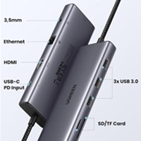 Ugreen USB-C na 2 x USB 3.0 Multport, 10 u 1