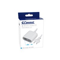 COMMEL USB punjač A+C s kabelom