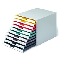 DURABLE VARICOLOR® WHITE kutija s 10 ladica