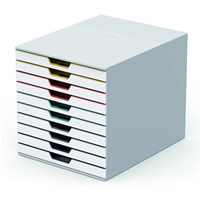 DURABLE VARICOLOR® WHITE kutija s 10 ladica