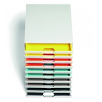 DURABLE VARICOLOR® WHITE kutija s 10 ladica