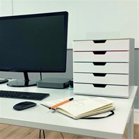 DURABLE VARICOLOR® WHITE kutija s 5 ladica