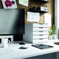 DURABLE VARICOLOR® WHITE kutija s 5 ladica