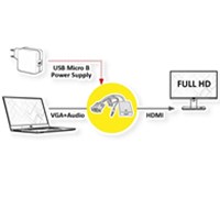 ROLINE VGA-HDMI Kabelski adapter sa zvukom