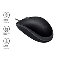 LOGITECH Žičani optički miš B110