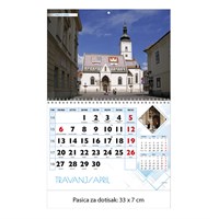 Zidni kalendar ZAGREB