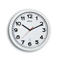 MAUL Zidni sat Step 30RC Ø30 x 5 cm, bijeli rub