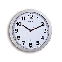 MAUL Zidni sat Step 30RC Ø30 x 5 cm, srebrni rub